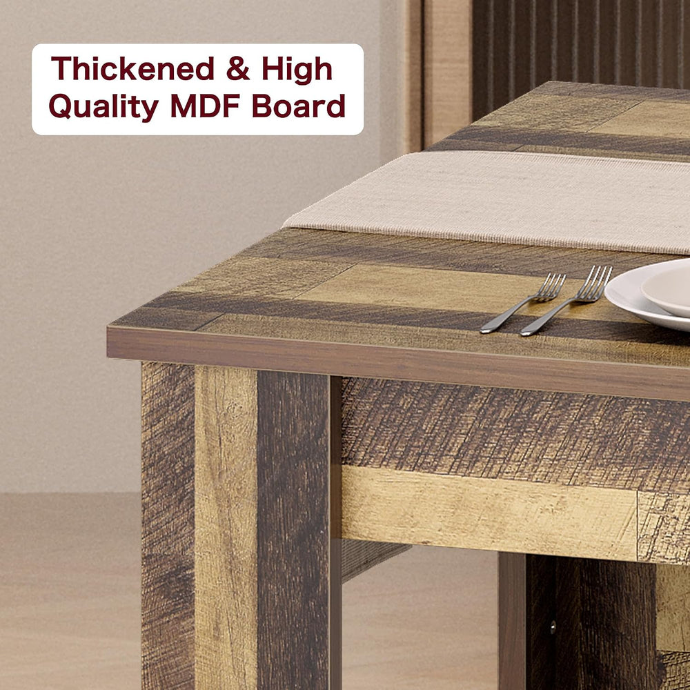 CABIHOME Dining Table for 4-6, 63" Inch Dining Tables for 4, Farmhouse L...