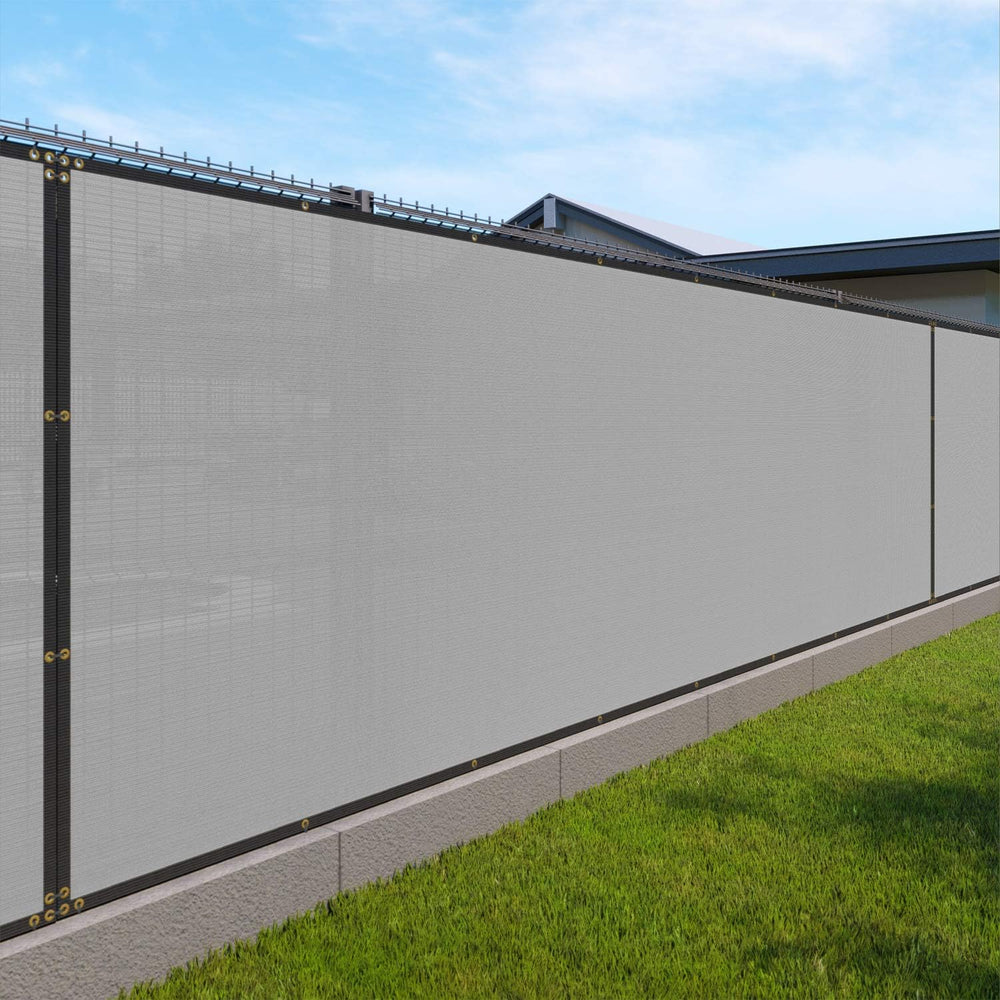 WINDSCREEN4LESS 6' x 50' Privacy Fence Screen in Light Grey for Chain...