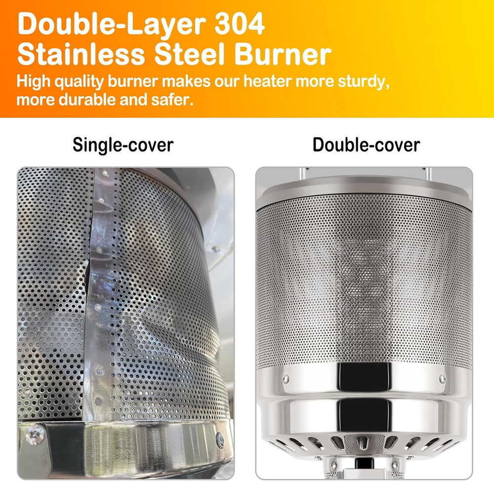 Hykolity 50,000 BTU Patio Heater for Outdoor Use, Propane Patio Heater
