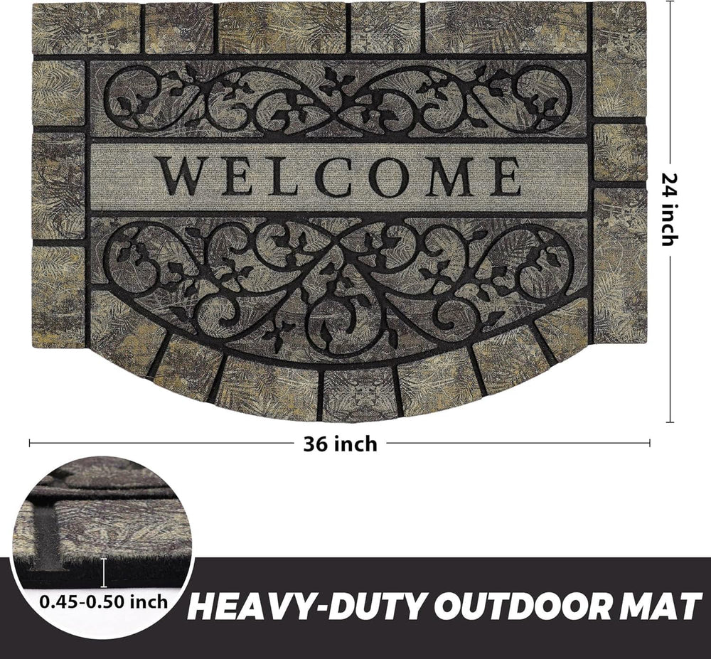 Thick Welcome Mats Outdoor, 24 * 36" Large Front Door Mat Entrance, Dura...