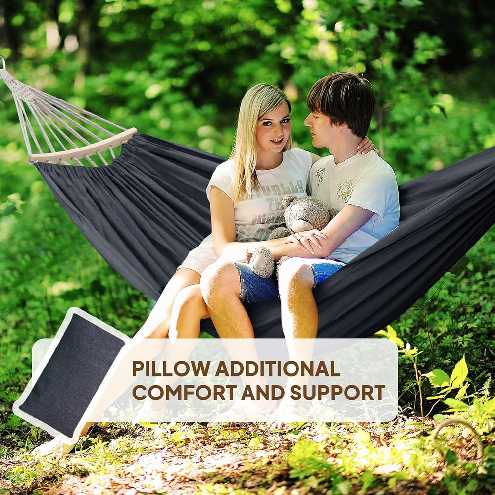 Chihee Cotton Blend Hammock 106 x 59 in 660 lb Detachable Spreader Bars