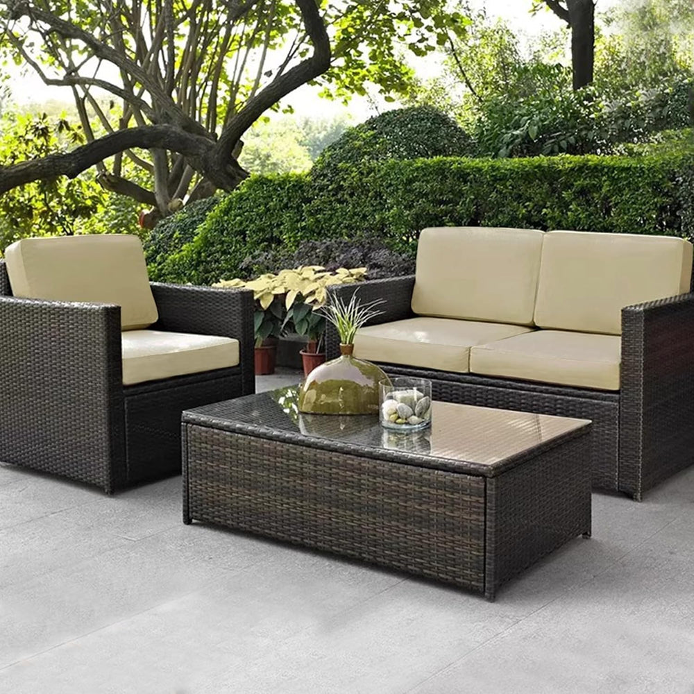 Sqodok Patio Cushion Cover 25x25 inch, 4Pack Sofa Cushion Cover Replacement