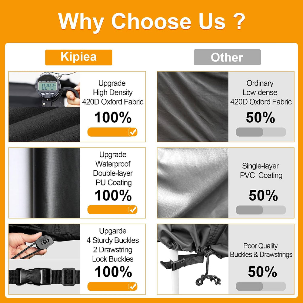 Kipiea Outdoor Furniture Covers Waterproof, 420D Heavy-Duty Patio Furniture S...