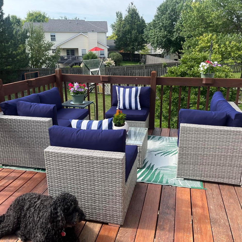 Sqodok Patio Cushion Cover 21x19 inch, 4Pack Sofa Cushion Cover Replacement
