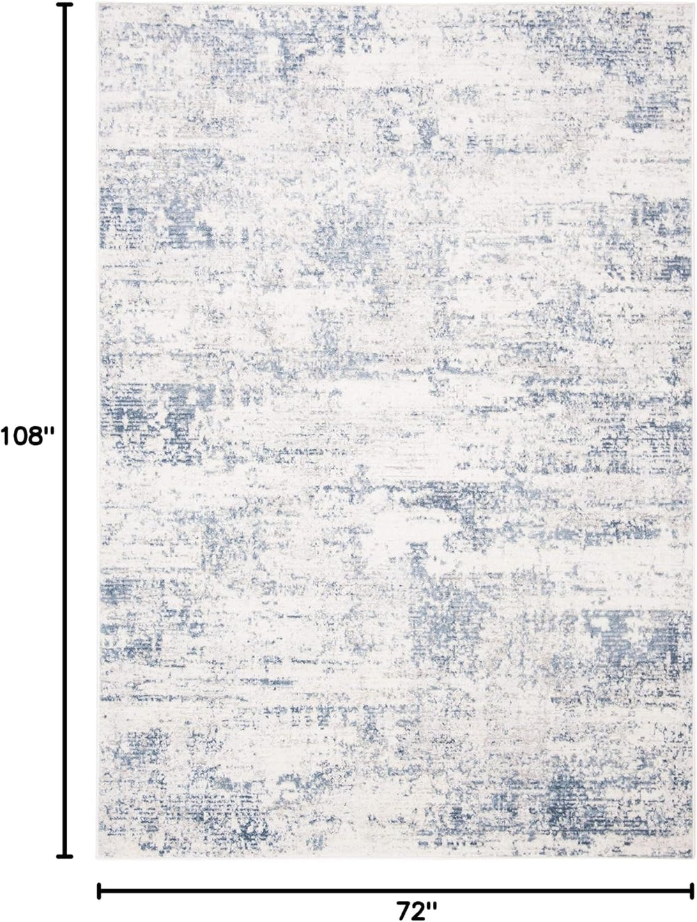 SAFAVIEH Amelia Collection Area Rug - 6' x 9', Ivory & Blue, Mode...