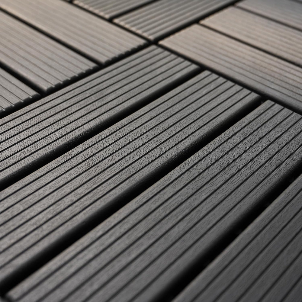 44 Sq. ft Plastic Interlocking Deck Tiles, ACIDBOLT 44 PCS 12" x 12"...