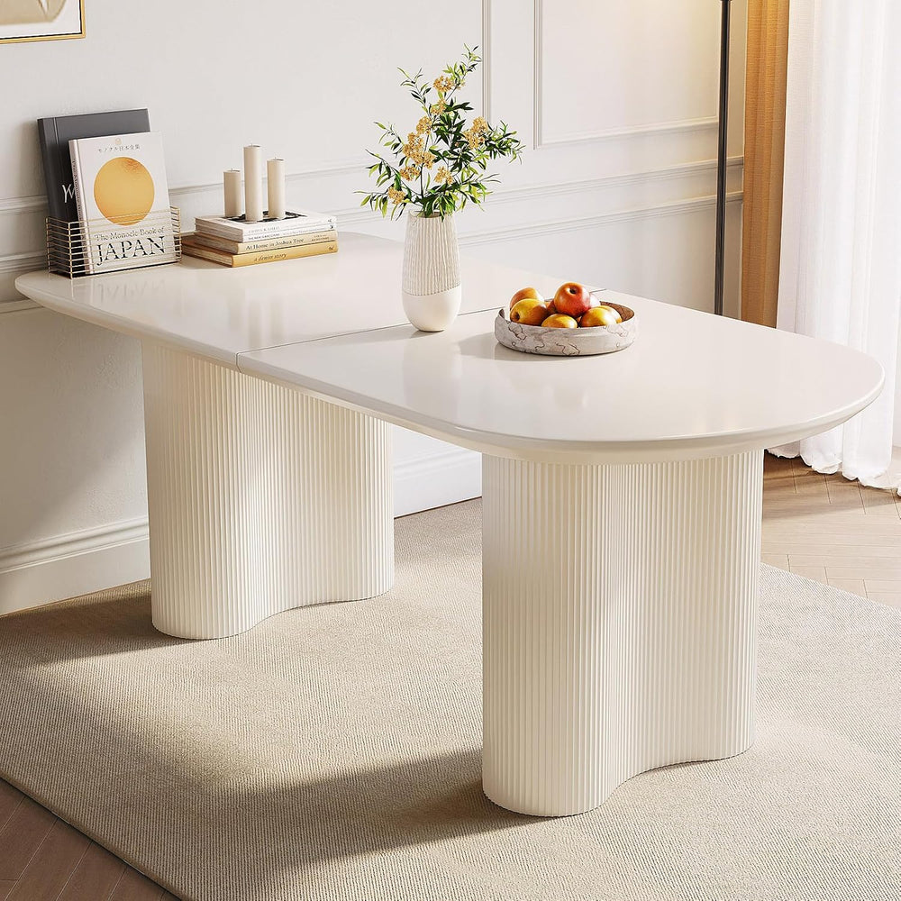 Guyii 62.99" Dining Table, Modern Kitchen Table for 6 People, Indoor Din...