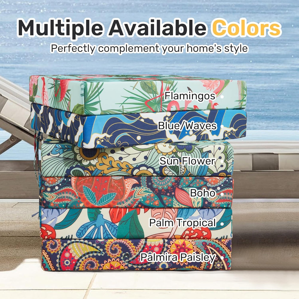 Outdoor Chair Cushions, Set of 4, 24"*24"*4", Water Resistant,...