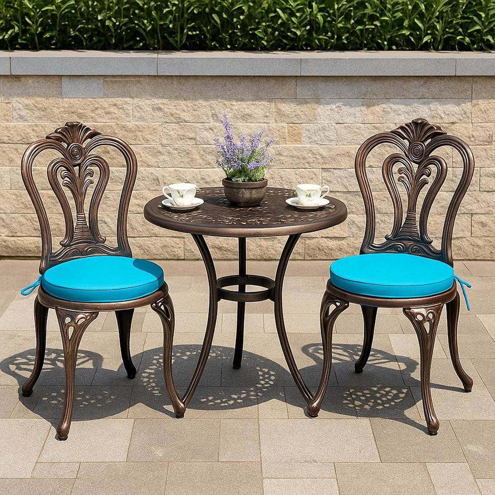 Outdoor Bistro Chair Cushions Round Seat Cushions with Ties