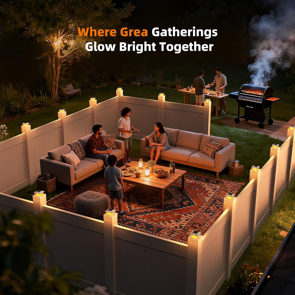 Solar Post Cap Lights, White, 4x4/5x5, 18-Pack