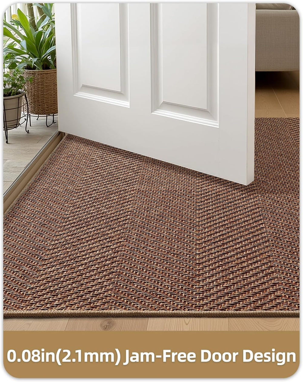 Color&Geometry Ultra Thin Indoor Door Mat 48"x72"Entrance Mat,W...