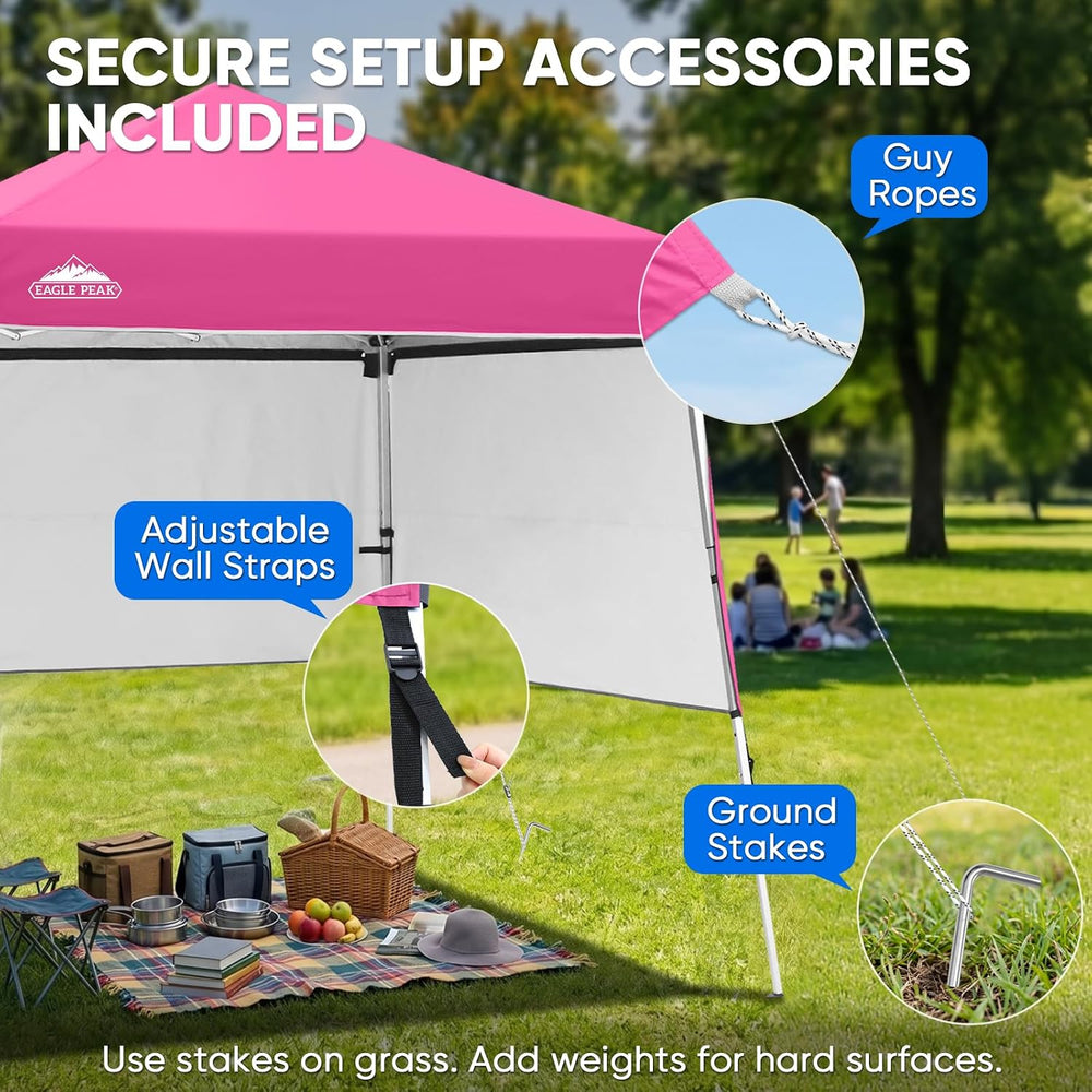 EAGLE PEAK Day Tripper 8x8 Aluminum Super-Lightweight Slant Leg Pop Up Canopy...