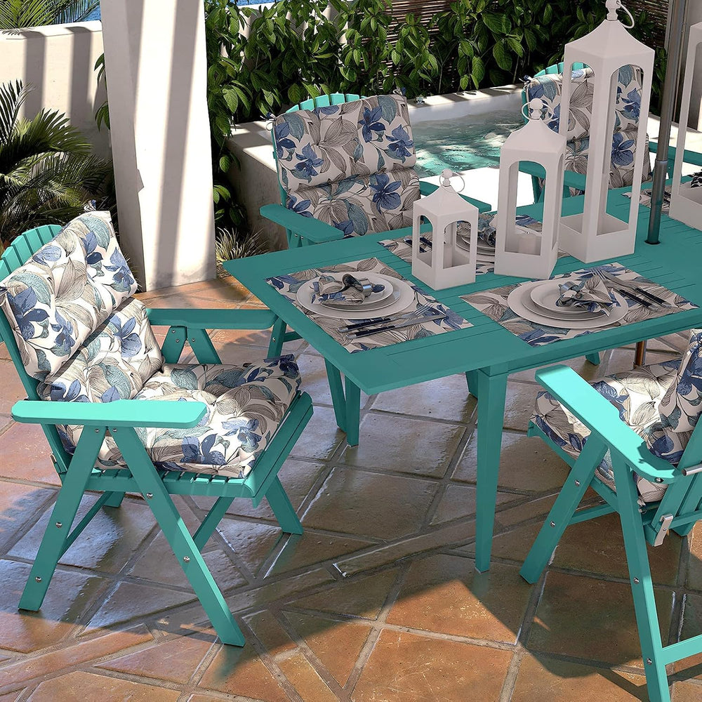 LVTXIII Outdoor Tufted High Back Cushions Set of 2 Patio Seasonal Replacement...