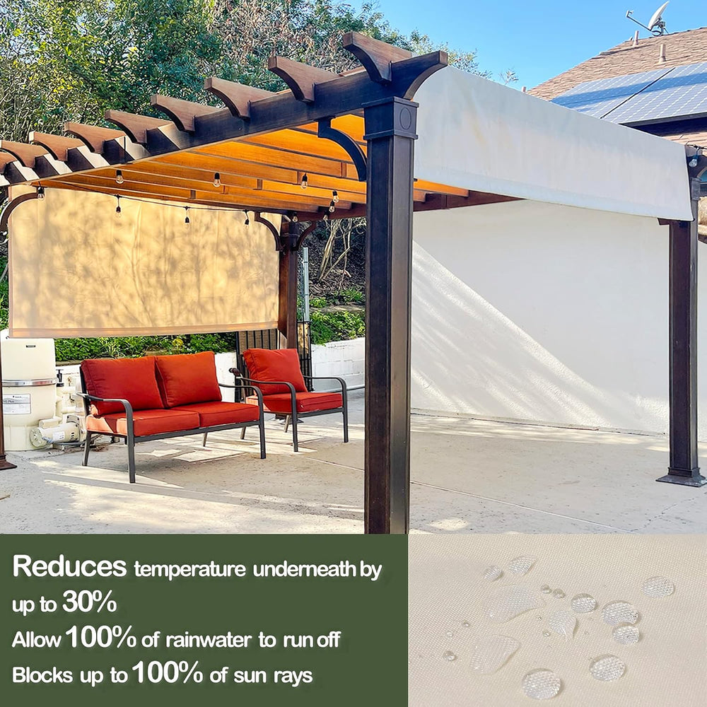 Alion Home Waterproof Pergola Cover - Universal Replacement Canopy (12' L...