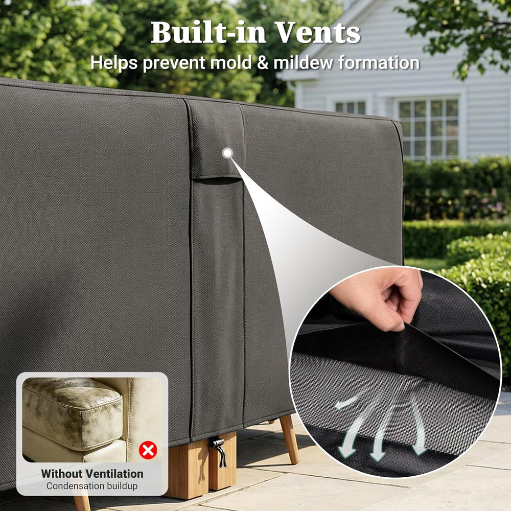 MR. COVER Heavy Duty Patio Furniture Covers, 900D Outdoor Furniture Cover Wat...