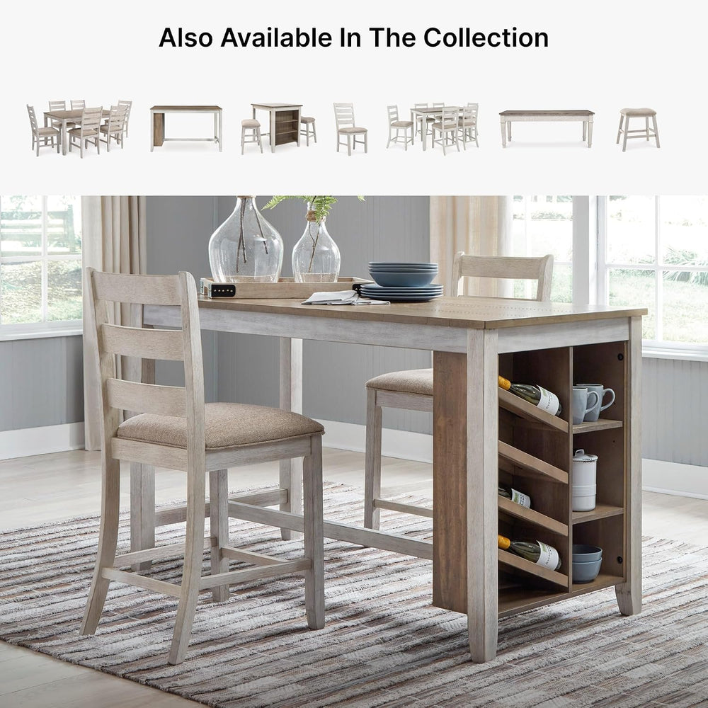 Signature Design by Ashley Counter Height Barstools, Set of 2, Farmhouse