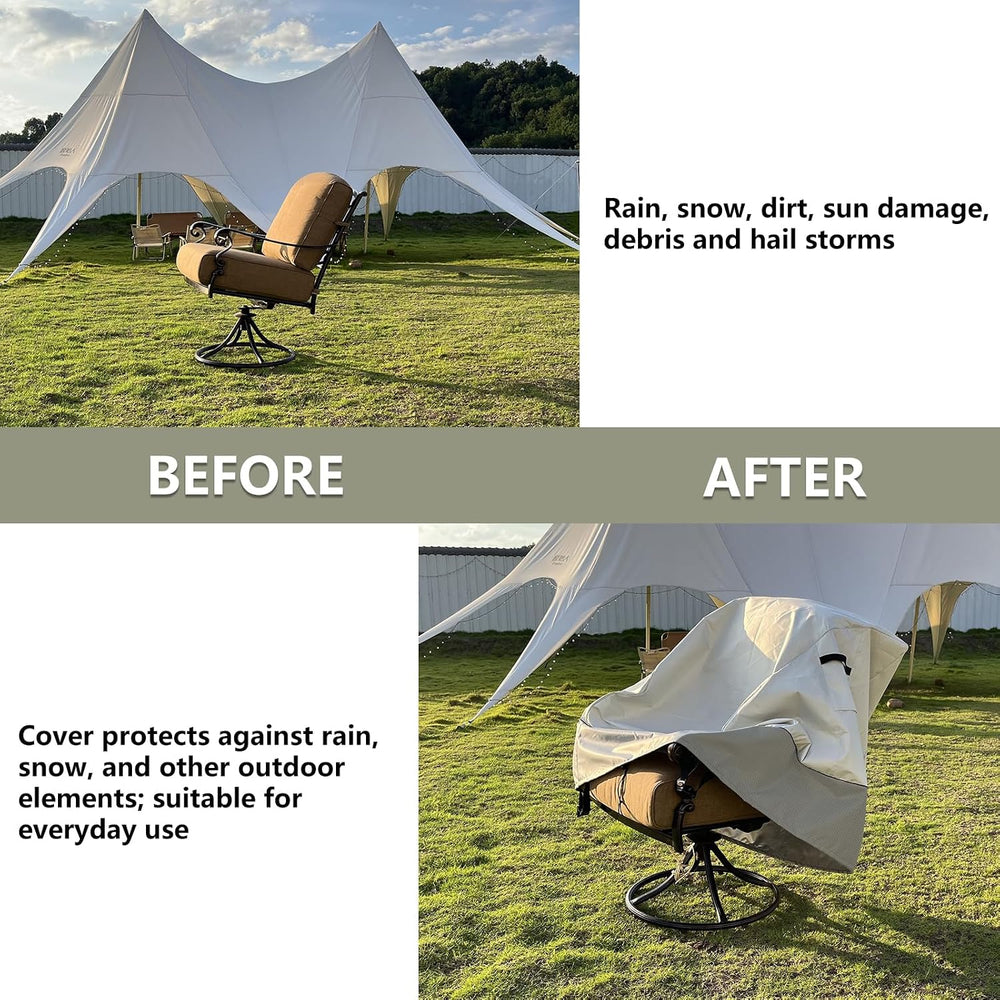 Outdoor Swivel Lounge Chair Cover 2 Pack,Waterproof Heavy Duty Outdoor Chair ...
