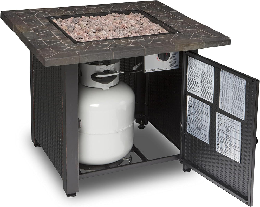 Endless Summer 30" Gas Outdoor Fire Pit Table with Resin Mantel