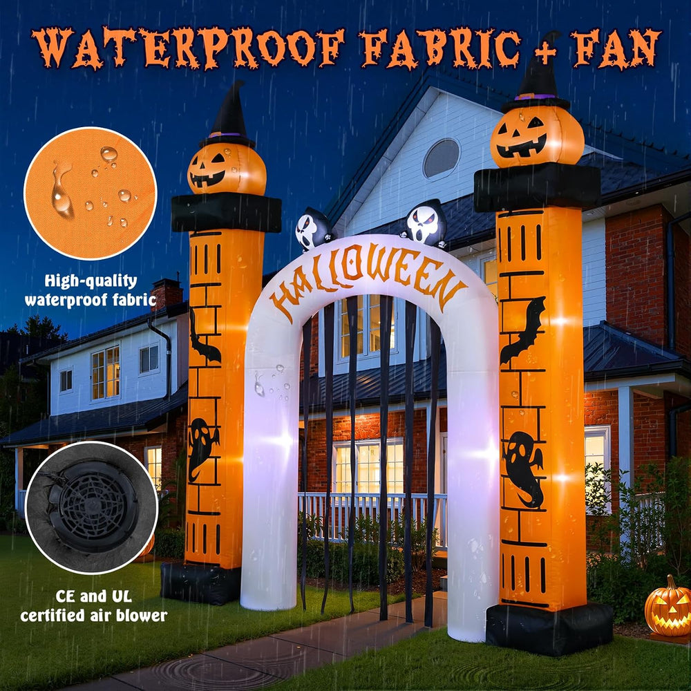 11FT Giant Halloween Inflatable, Giant Halloween Inflatables Archway, Outdoor...