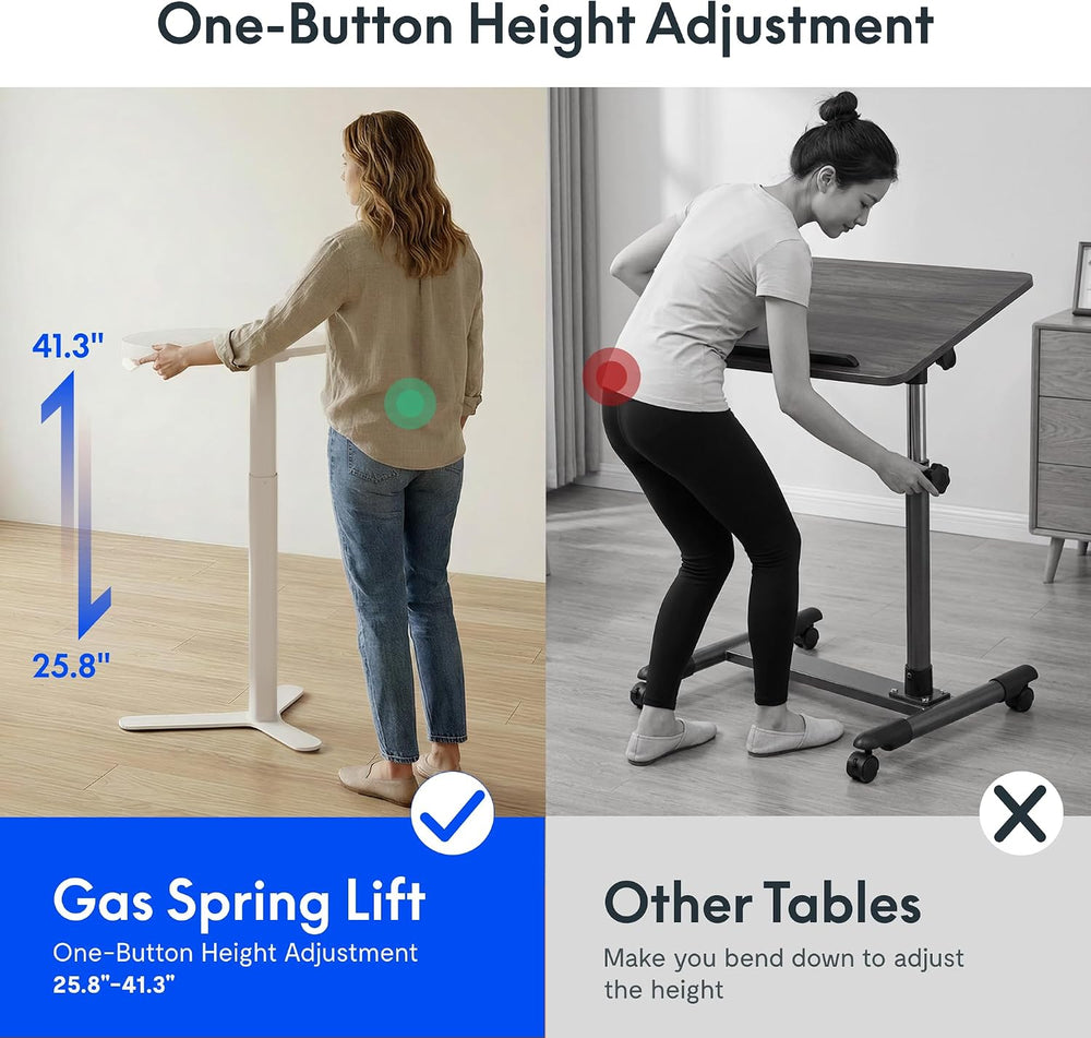 FLEXISPOT Gas Spring Lift Sit-to-Stand Table,20" Round Bar Table