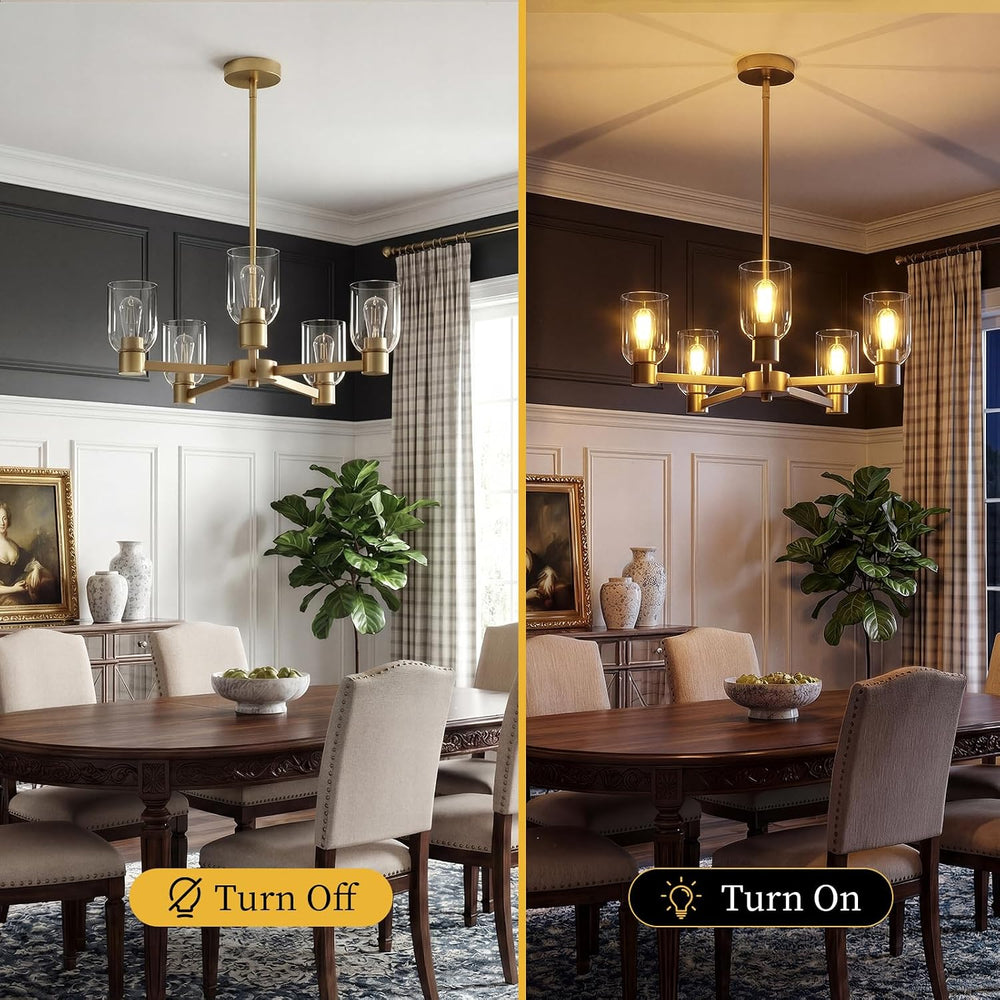 Chandelier for Dining Room Kitchen Island, Modern Farmhouse Ceiling Pendant L...