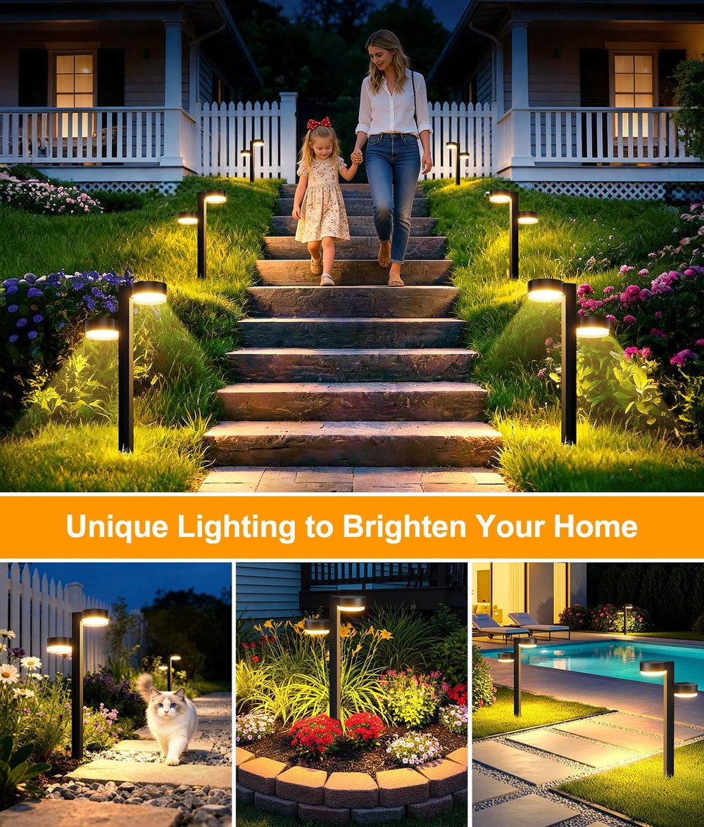 Bright Solar Pathway Lights Outdoor, 6 Pack with 144 LEDs Garden Lights Solar...