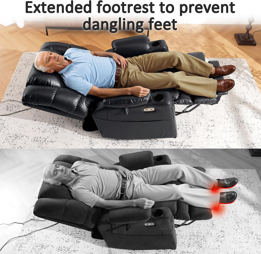 MCombo 3 Motor Large Power Lift Recliner for Elderly, Massage & Heat, 7634