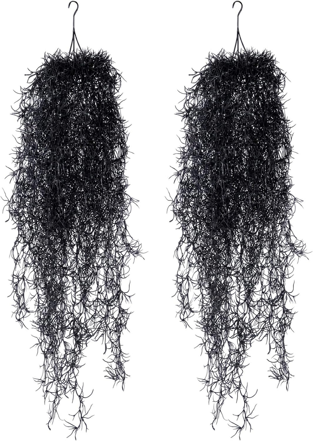 Hotop 2 Pc Artificial Spanish Moss Halloween Gothic Decor,Black