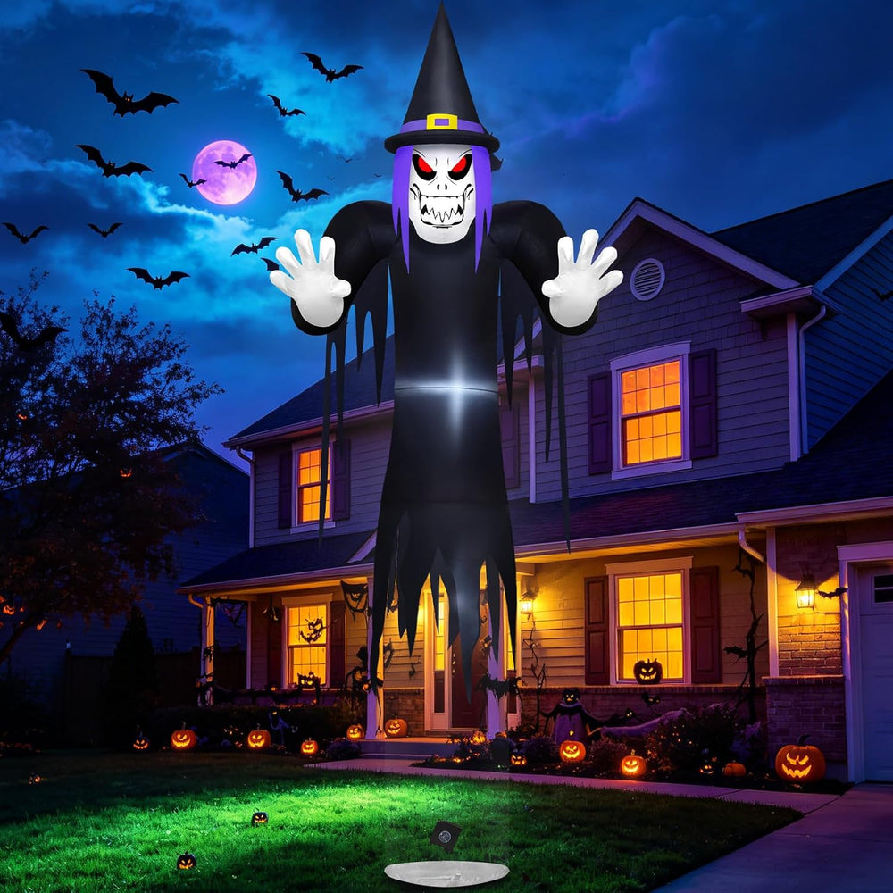 Danxilu 12FT Gaint Halloween Inflatable Floating Witch Outdoor Decoration