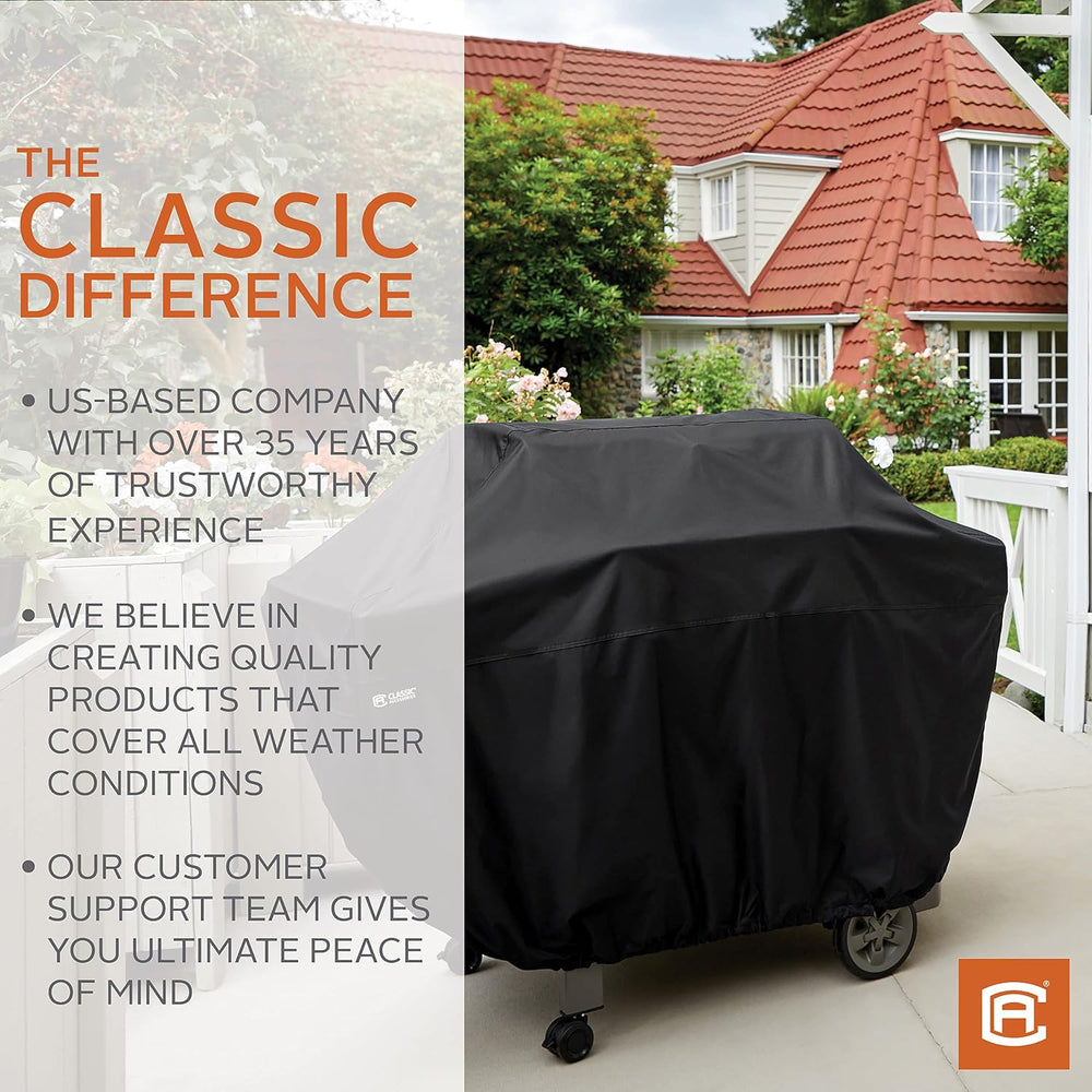 Classic Accessories Water-Resistant 42 Inch Square Fire Pit Table Cover, Outd...
