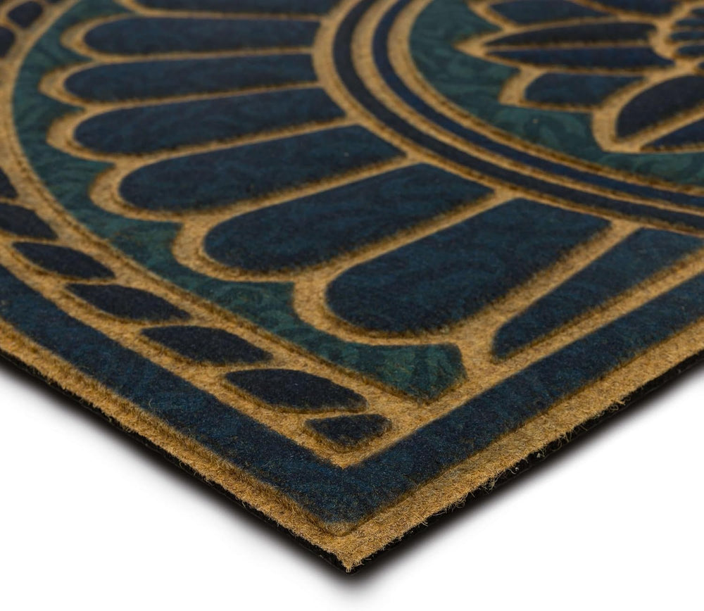 Mohawk Home Door Mat Swirl Style Ornamental Denim Blue 2' X 3' All We...