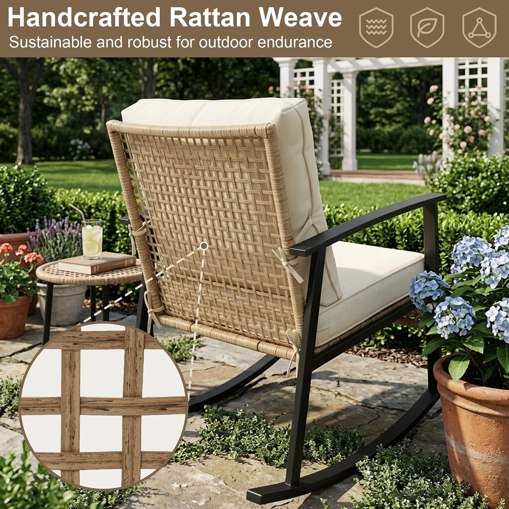 3 Pieces Patio Furniture Set, Bistro Table and Chairs Set of 2, Outdoor Furni...