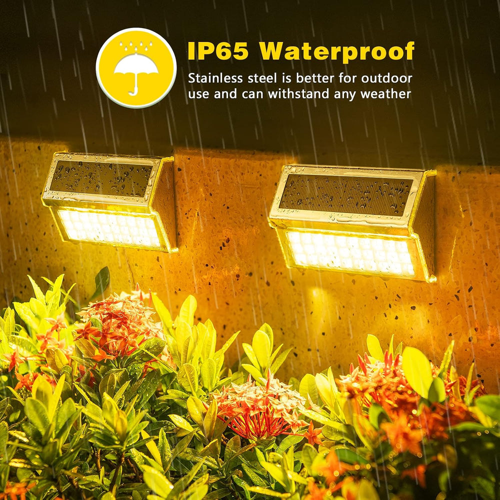 ROSHWEY Solar Deck Lights, Suitable for Fence Step Stair-Warm White-6Pack