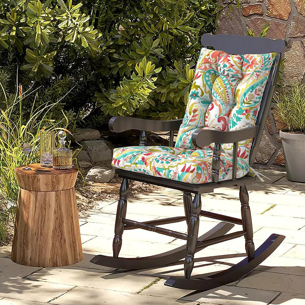 DYTXIII Set of 2 Rocking Chair Cushions for Outdoor/Indoor Use,Water Resistan...