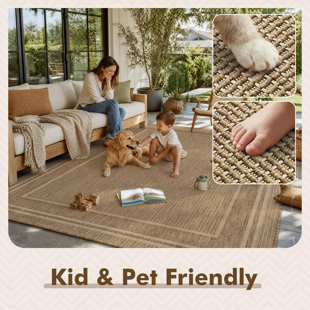 MontVoo-Outdoor Rug-Patio Rug 4x6 ft Polypropylene Indoor Outdoor Rugs Outdoo...