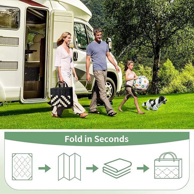 GENIMO Outdoor Rug for Patio Clearance, 10'x14' Waterproof Large Camp...
