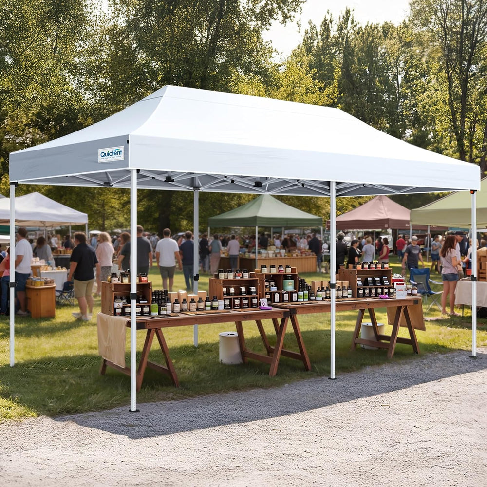 Quictent 10x20 Heavy Duty Pop up Canopy Tent with Wheeled Bag