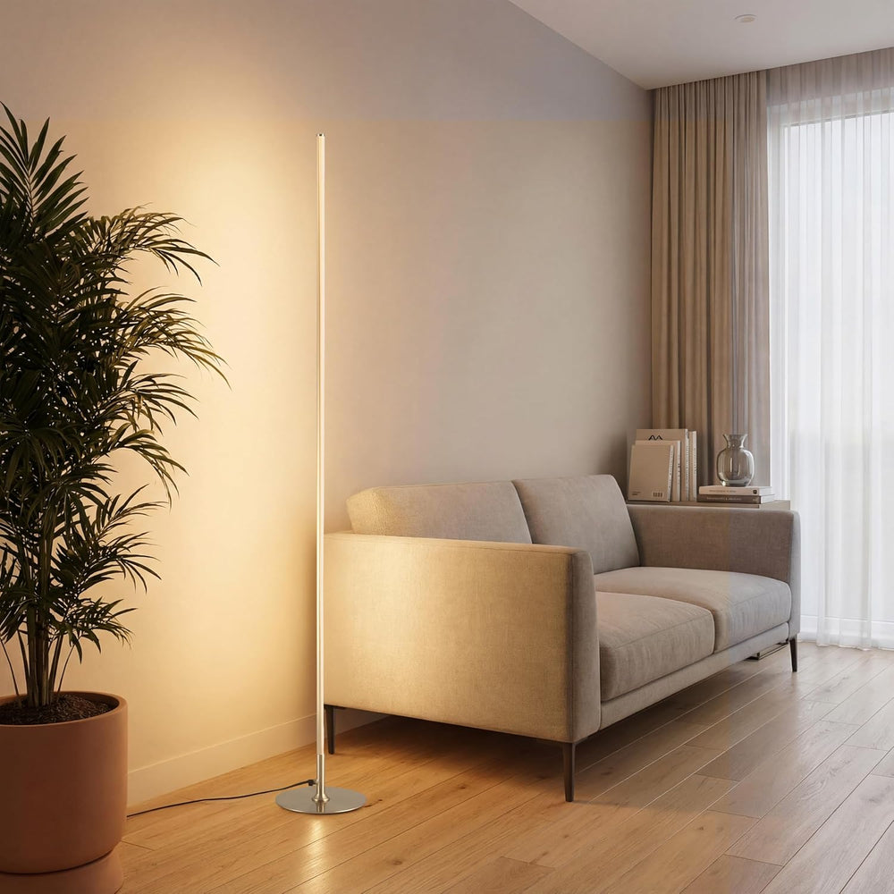 JONATHAN Y Iris 59.5" Modern LED Integrated Floor Lamp Metal, Gold