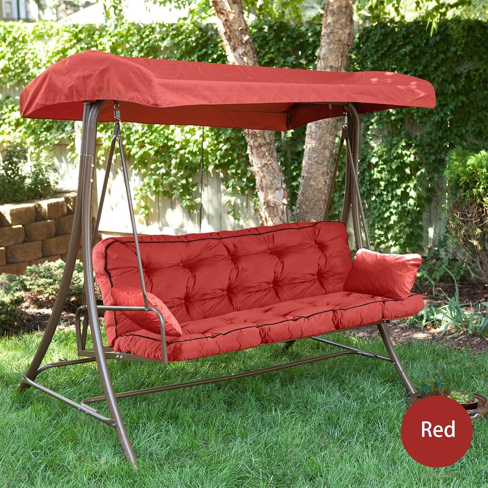 Outdoor Swing Cushions Waterproof, Thicken Porch Swing Cushion Replacement, 7...