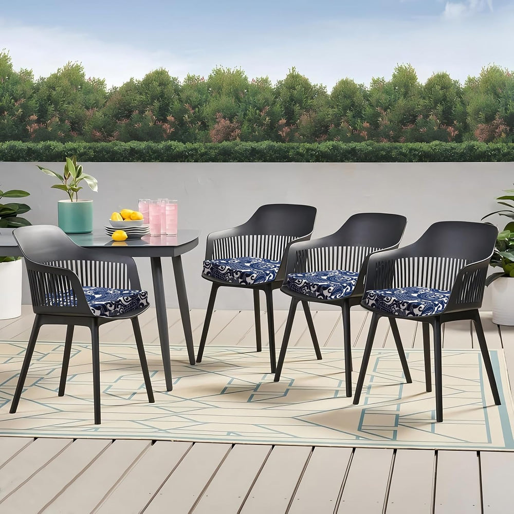 Outdoor Chair Cushions Set of 4, 18.5 x 16 Inch Patio Chair Cushions for Outd...