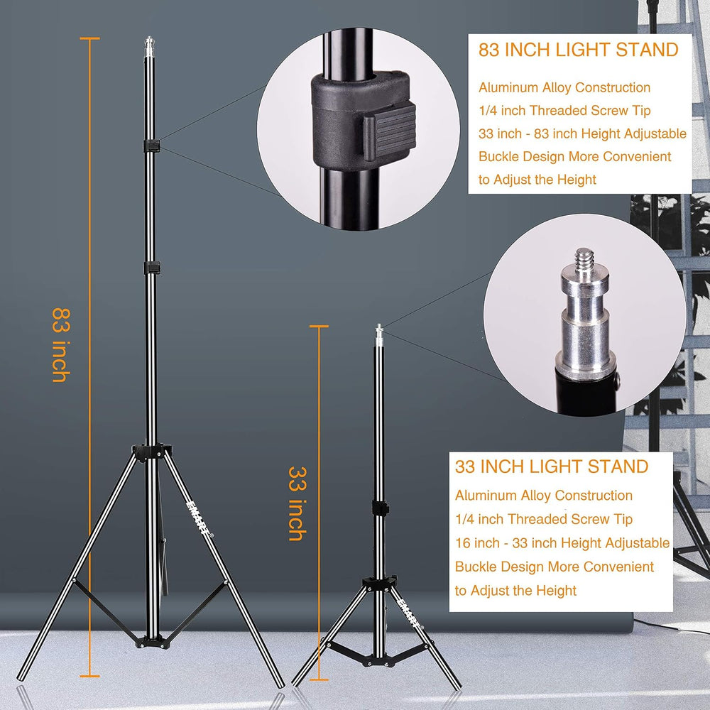 EMART Umbrella Photography Lighting Kit with 45W 5500K Bulb for Studio