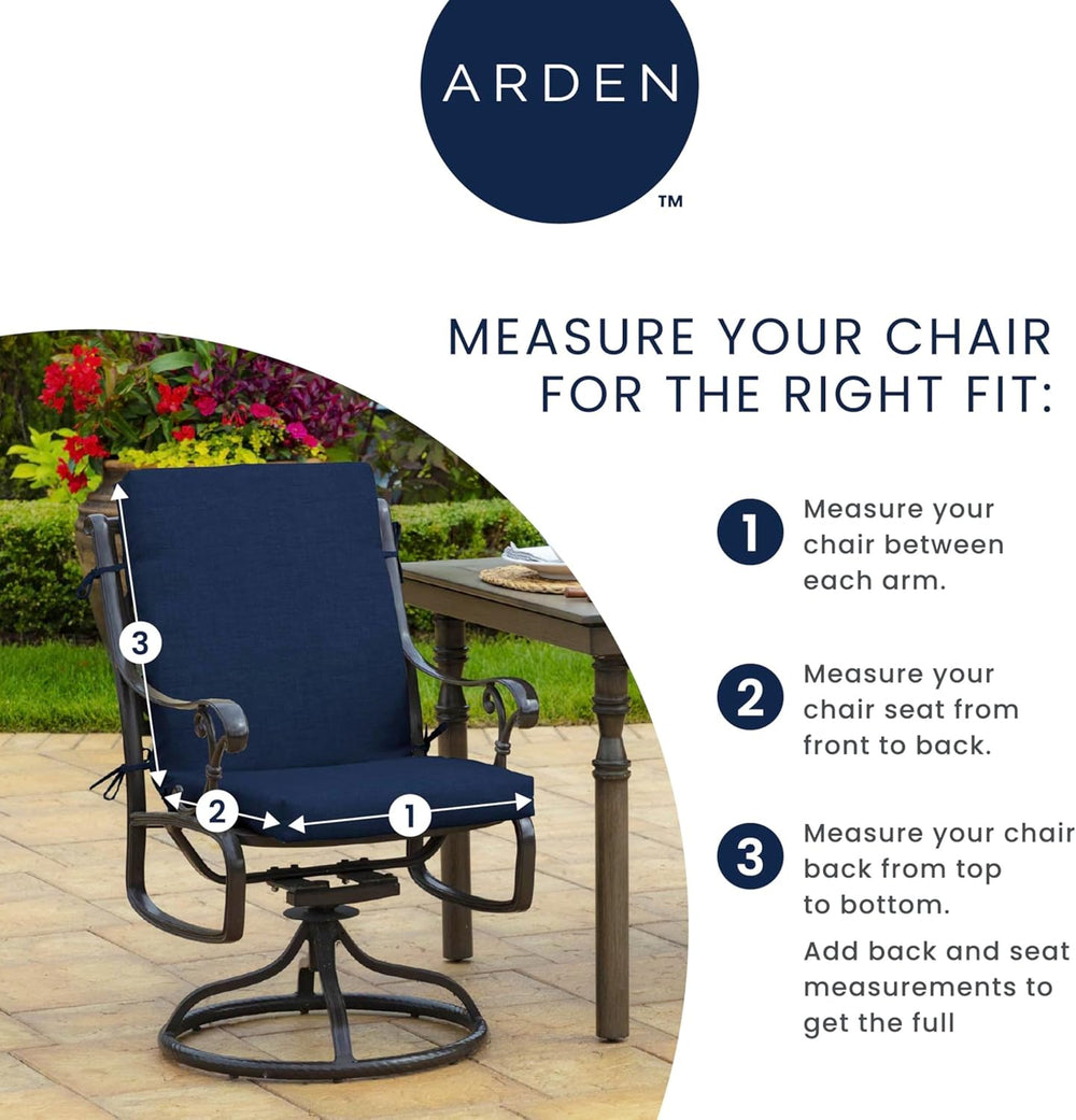 Arden Outdoor Adirondack Chair Cushion, Foam, 20x46, Black Tropical