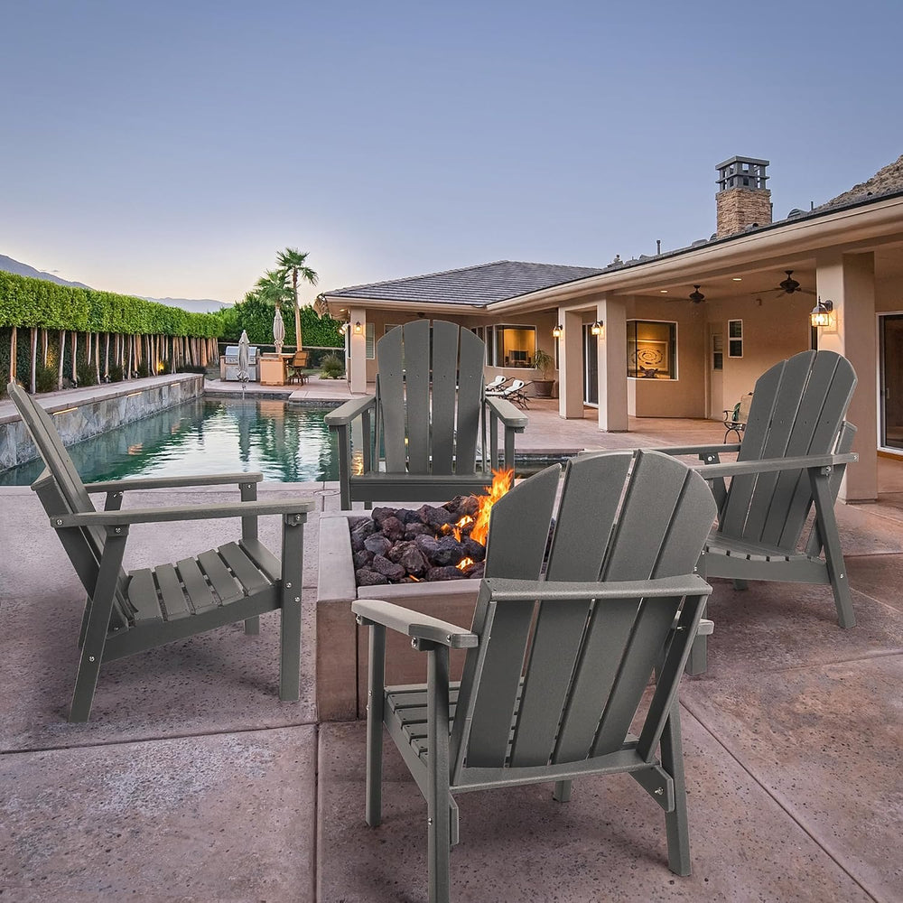 NAVINE Adirondack Chair, HDPE All Weather Adirondack Chairs, Fire Pit Chairs,...