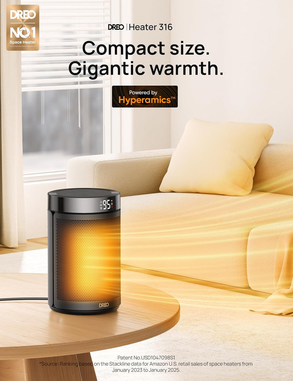 DREO Space Heater, Portable Electric Heaters for Indoor Use with Remote