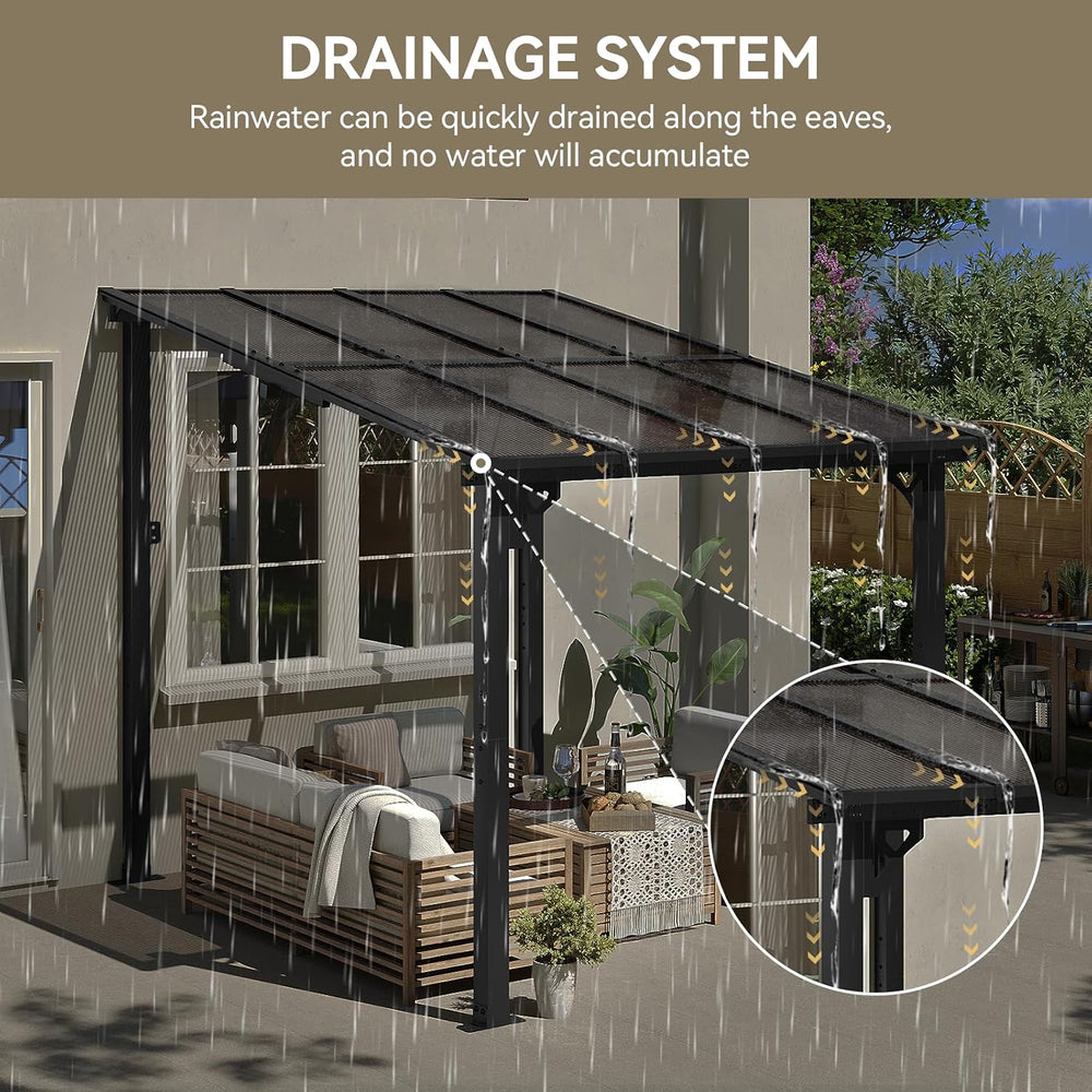 Aoxun 8’x10’ Gazebo for Patio, Gazebo Pergola with Sloped Roof, Black
