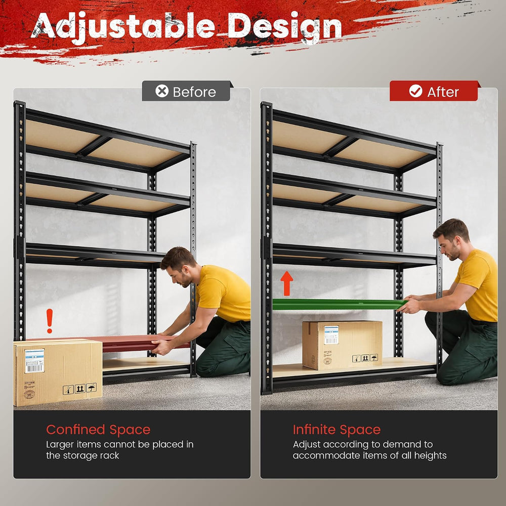 REIBII 2400 Lbs Garage Shelving for Pantry, Adjustable Storage Shelves