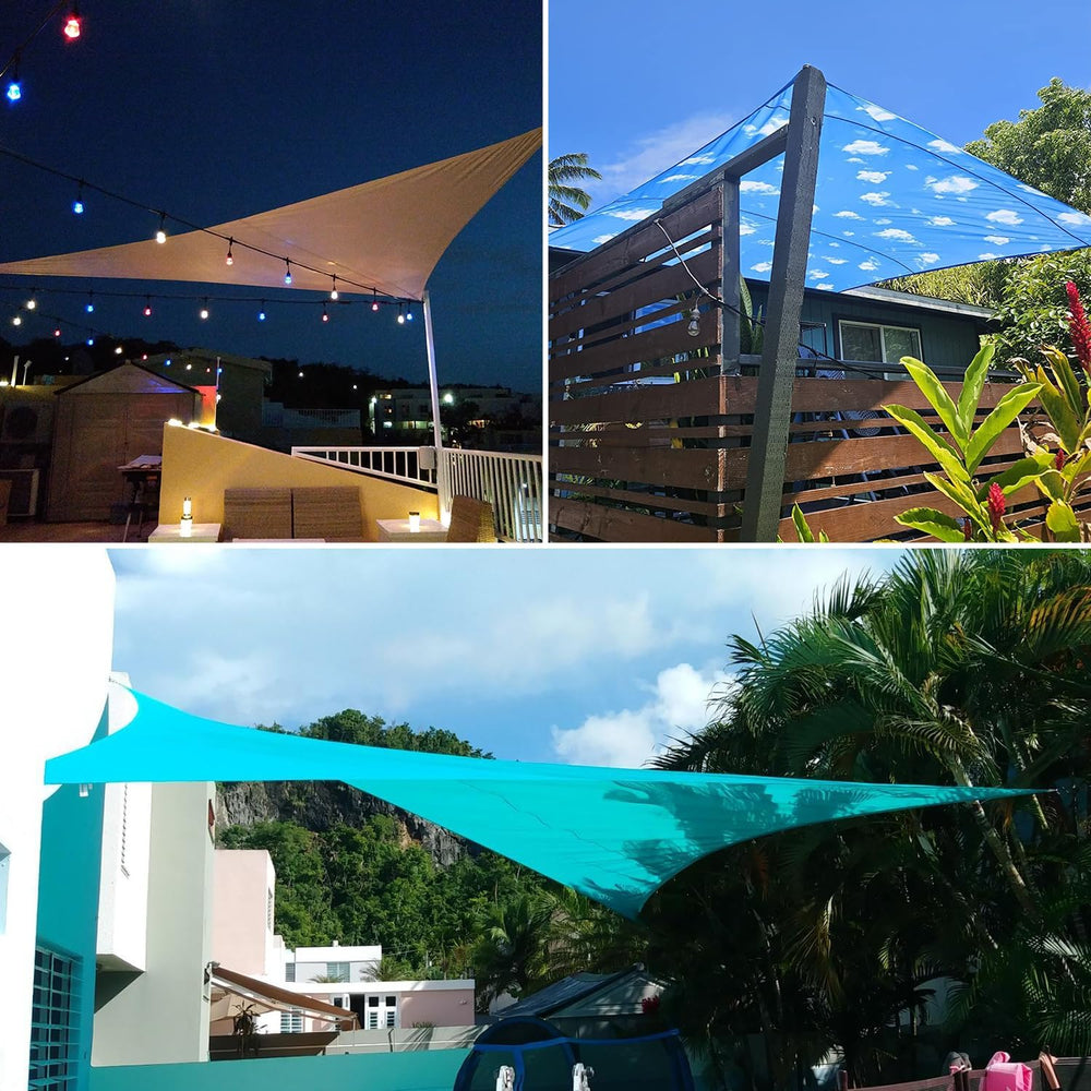Patio Paradise 8' x 12' Sun Shade Sail Waterproof Gray Rectangle Shad...