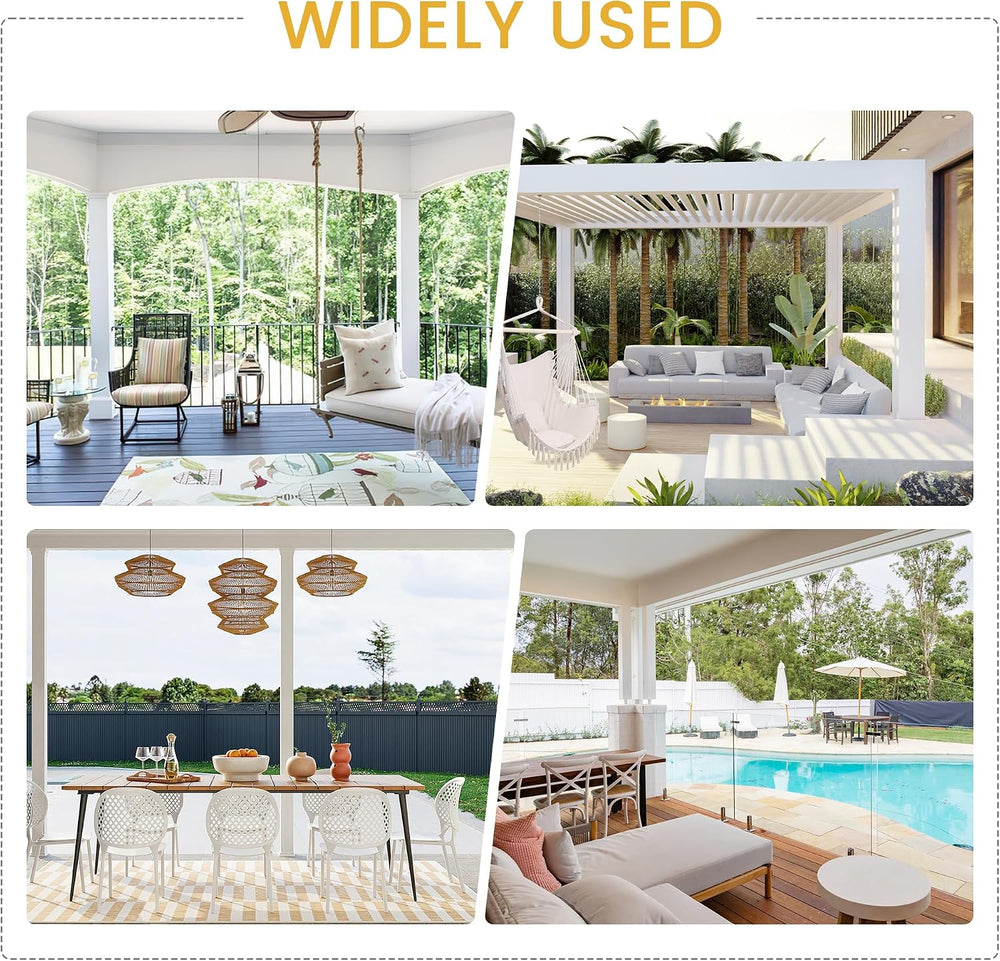 RYB HOME 2 Panels Fade Resistant Outdoor Curtains for Waterproof Blackout