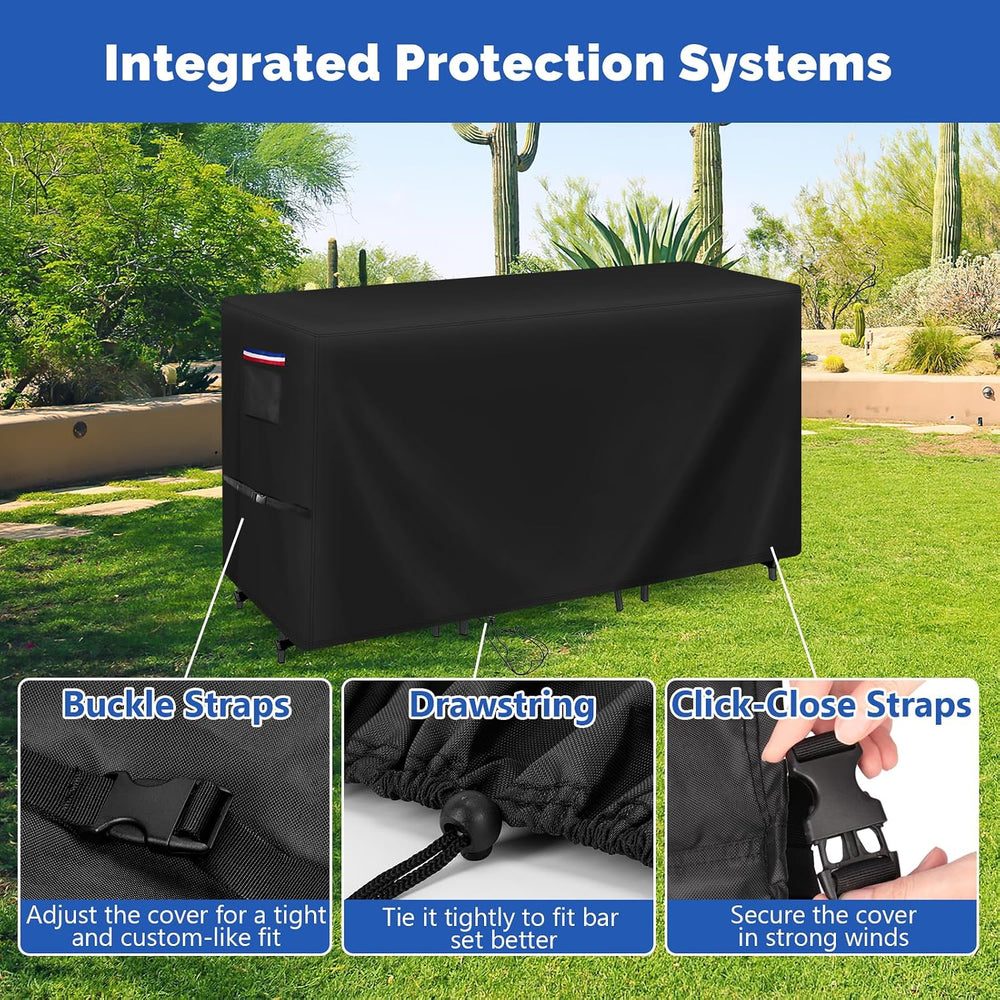 Patio Furniture Covers for High Top Table and Chairs-66x30x45in