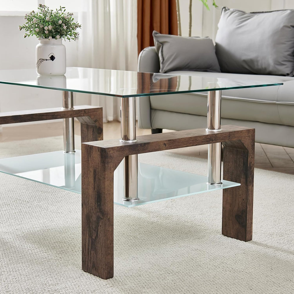 Living Room Rectangle Coffee Table, Tea Table Suitable for Waiting Room, Mode...